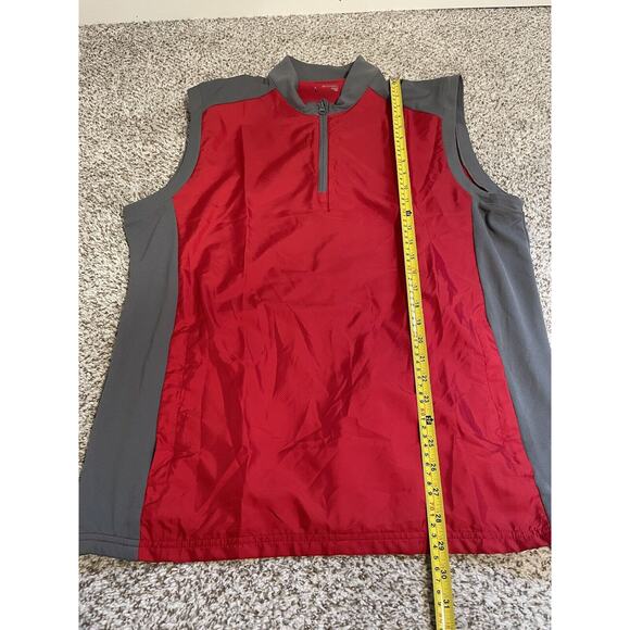Lot of 2 Adidas Lightweight Golf Windbreaker Vests 1/4 Zip Mens Sz L Blue & Red - Picture 12 of 12